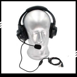 对讲机耳机 K头头包式头戴耳机 导播摄影师影视双头戴隔音耳麦