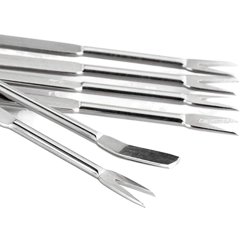 В наличии оптом 201 игла для краба из нержавеющей стали смелый инструмент для очистки морепродуктов Вилка для грецкого ореха Трансграничные поставки вилка для фруктов