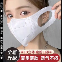 3D立体口罩网红口罩折叠成人一次性防尘防飞耳带式熔喷布口罩批发