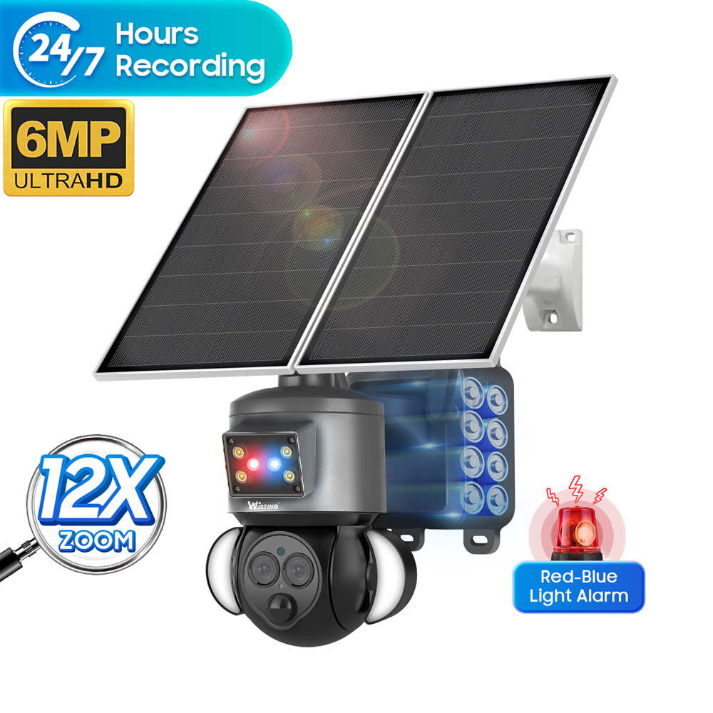 UBOX 4.000.020 vatios 12 veces zoom 24 horas en línea solarcctv solar vigilancia 4G Cámara
