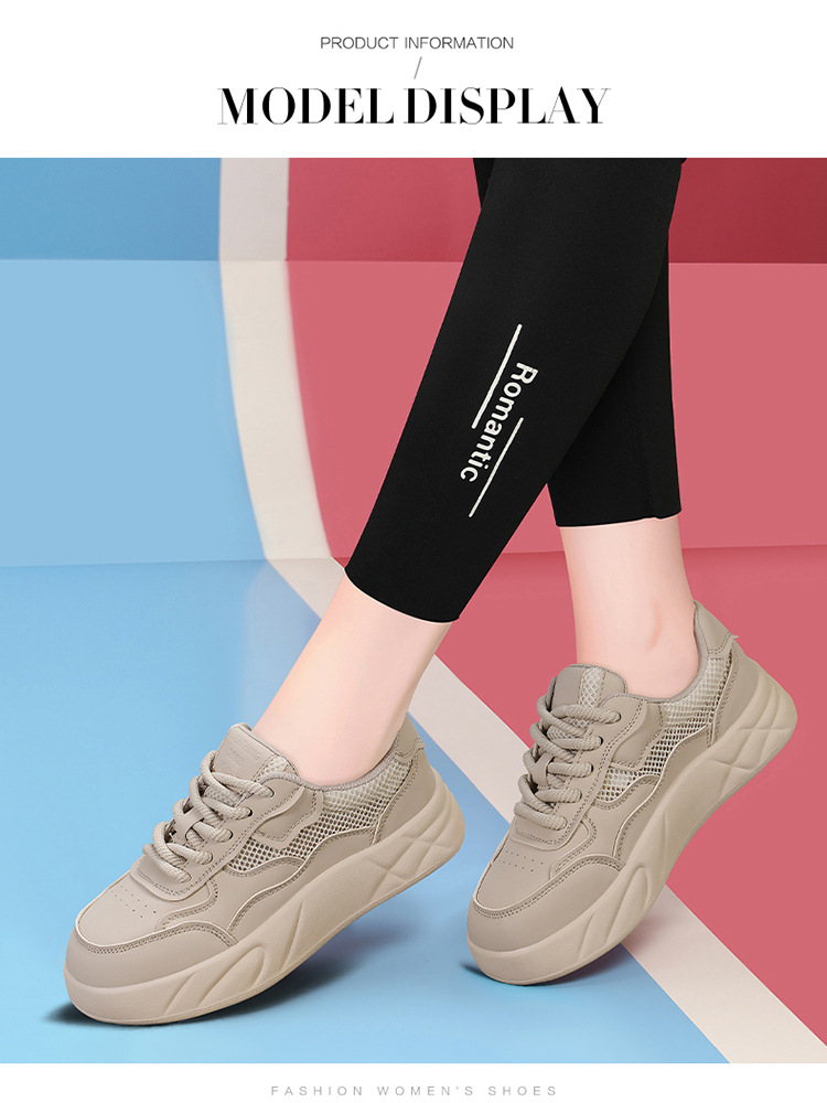 Giày sneaker nữ da thật màu trắng lưới thoáng khí đế bằng mùa hè 2025 — JST 7193 màu đen kiểu nửa kéo, gót cao 6cm, JST 1802- 1m màu, chiều cao gót 4CM, LJ 33005 màu mơ nhạt gót cao 3.5cm, LJ 33005m gót trắng cao 3.5cm chi tiết 4