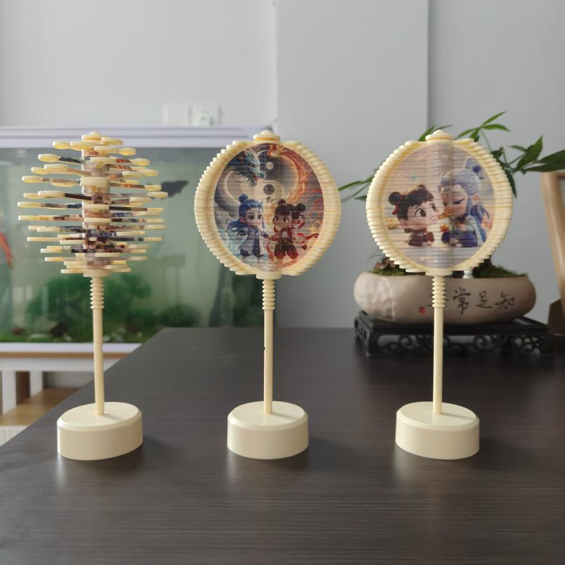 儿童益智玩具哪咤旋转树棒棒糖生日礼物双面转转乐小摆件解压神器|undefined