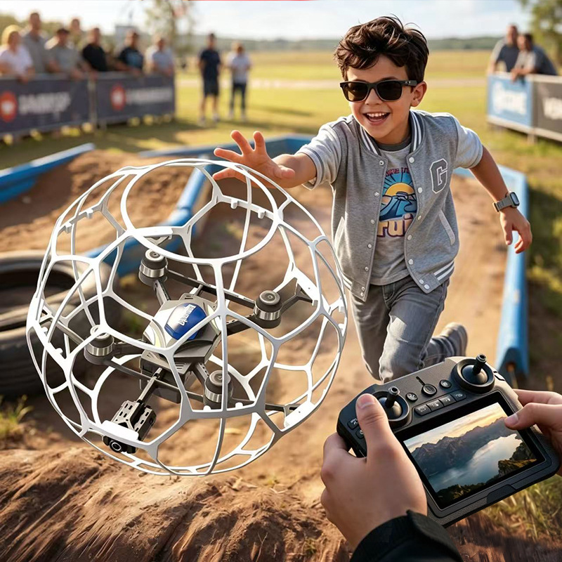 Aerial Flying Ball V51 with Screen, Aerial Photography Quadcopter Drone, Youth Competition Training Remote Control Aircraft Toy