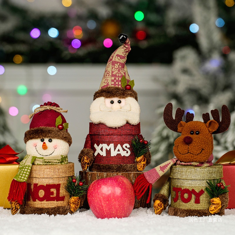 平安夜苹果礼盒创意儿童糖果罐圣诞节苹果包装盒平安果礼品盒礼物