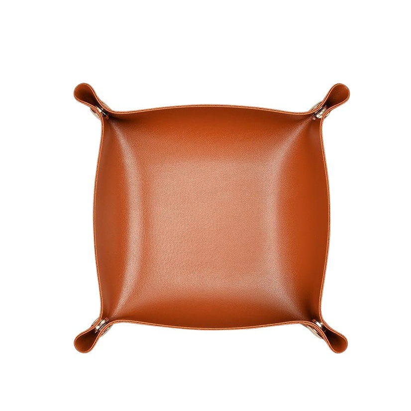 Salón pasillo clave caja de almacenamiento de cuero nórdico escritorio cosméticos lápiz labial de cuero sundries bandeja de almacenamiento