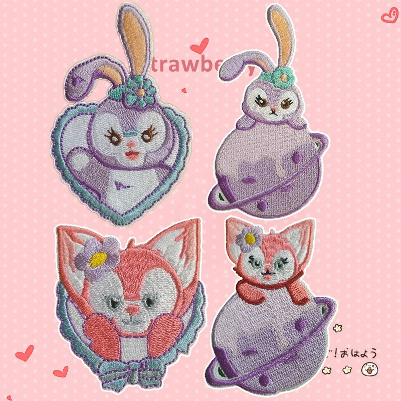 自粘款卡通动漫星球动物破洞布贴衣服包包装饰贴花修补贴diy头饰