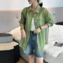 长袖夏季宽松条纹衬衫
