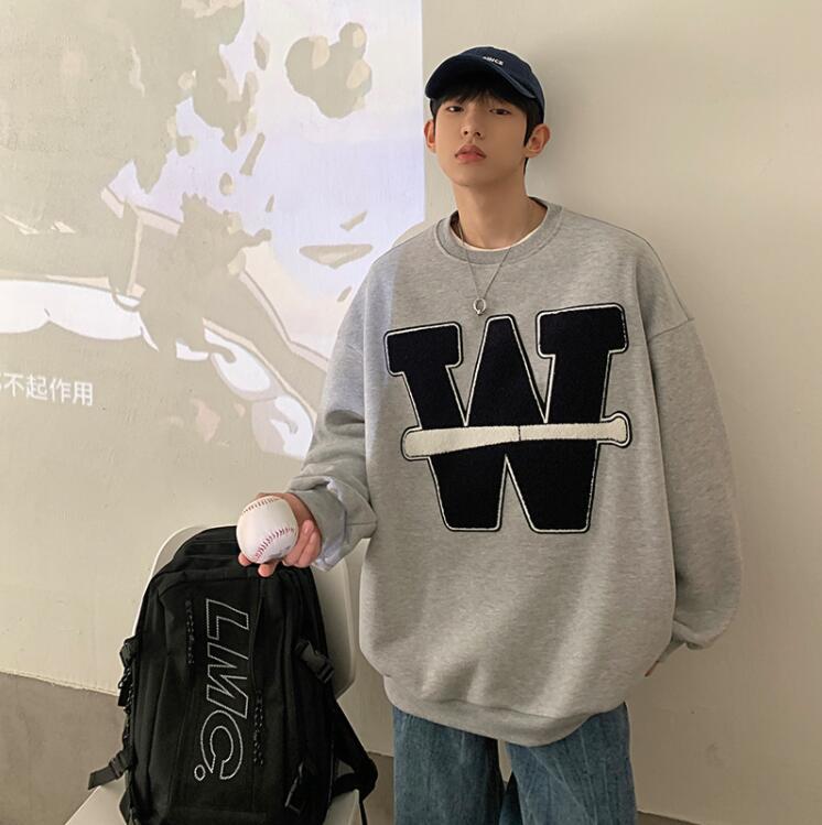 American retro carta suéter de los hombres ins marca de moda todo fósforo suelta Juventud Nacional de moda de la calle superior con capucha