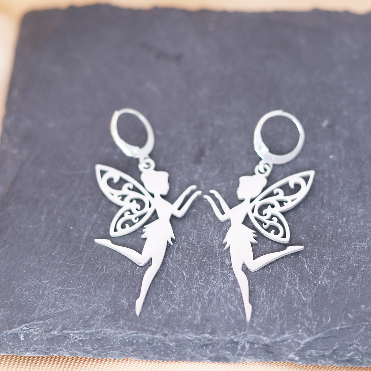 Earrings stainless steel for St. Valentine's Day