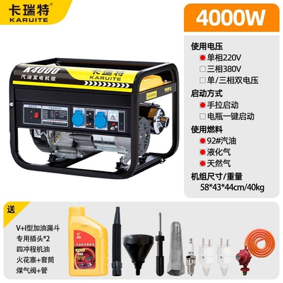 4KW/5KW/6KW/8KW manufacturer, Avtomobil generatorları - luxury-4kw-hand-start-multi-fuel-220v