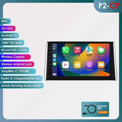 Suitable for 18-20 Toyota Rav4 Navigation Car All-In-One Wireless Carplay Smart Car Navigator (DVD Navigation) - wifi-version-quad-core-carplay-232g-10inch-suitable-for-18-20-toyota-rav4