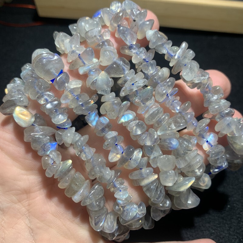 Welfare natural pull feldspar bracelet flash stone irregular gravel bracelet wholesale