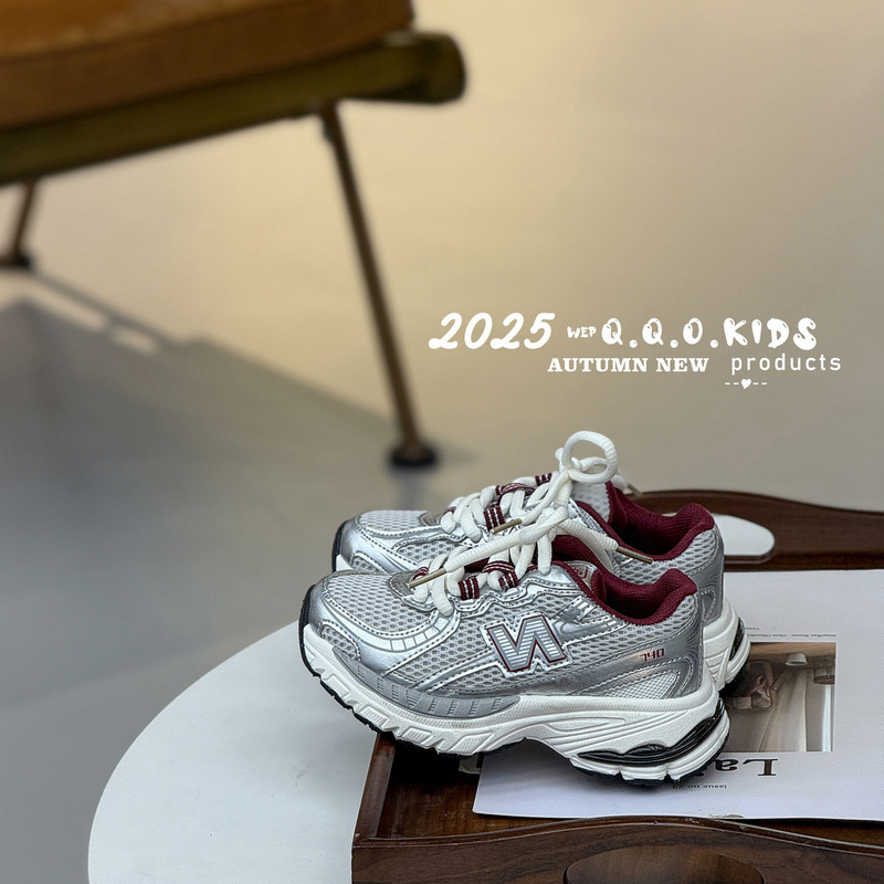 QQO童鞋 2025秋季新款儿童运动鞋时尚女童跑鞋网面透气男童老爹鞋|undefined
