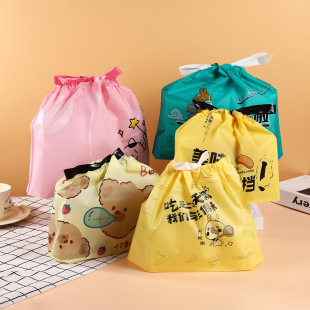 Manufacturer's 12-wire Take-out Packaging Bag, Catering and Restaurant Delivery Portable Packaging Bag Can Be Customized with LOGO Drawstring Flap Pocket Pants