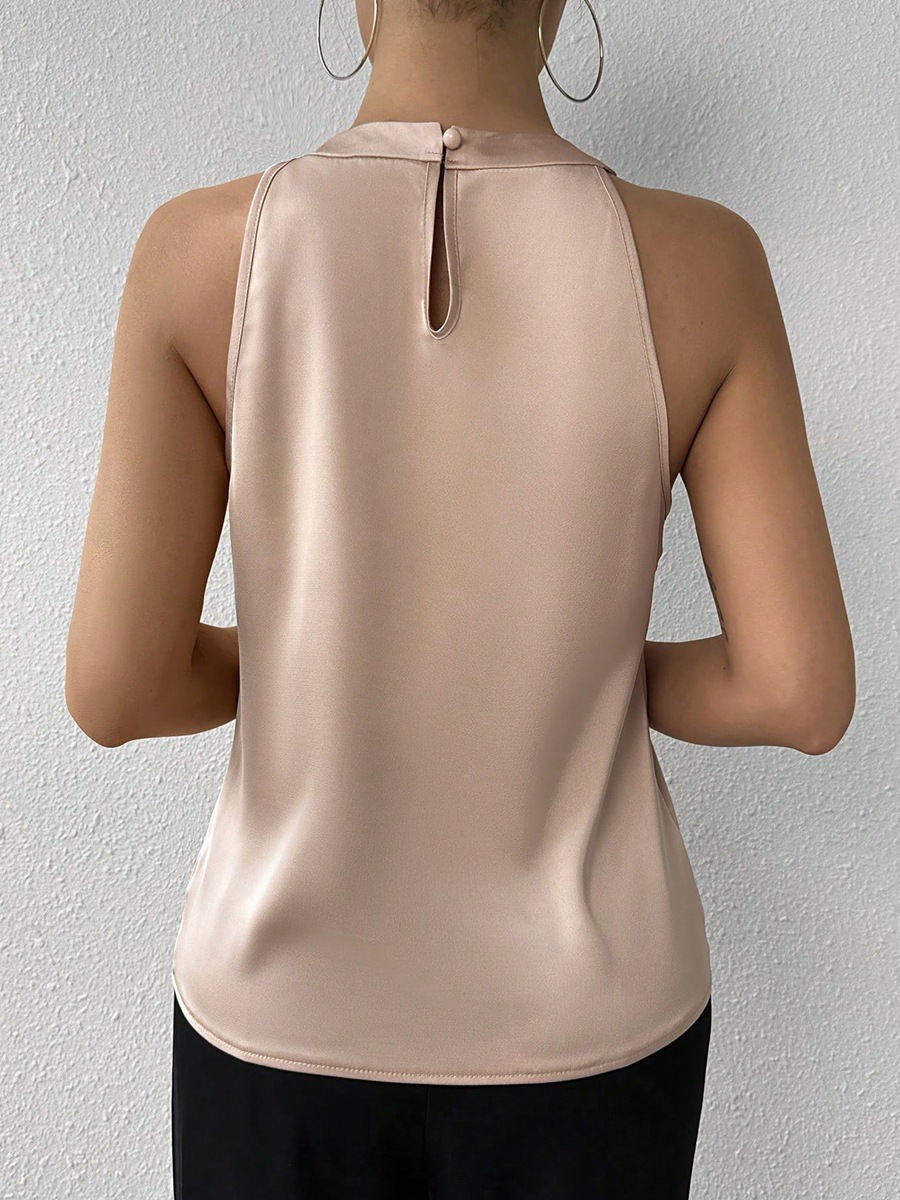 Ropa de mujer europea y americana Camisa de satén de comercio exterior de alta gama para mujer Verano nuevo satén Camisa de Amazon al por mayor Top