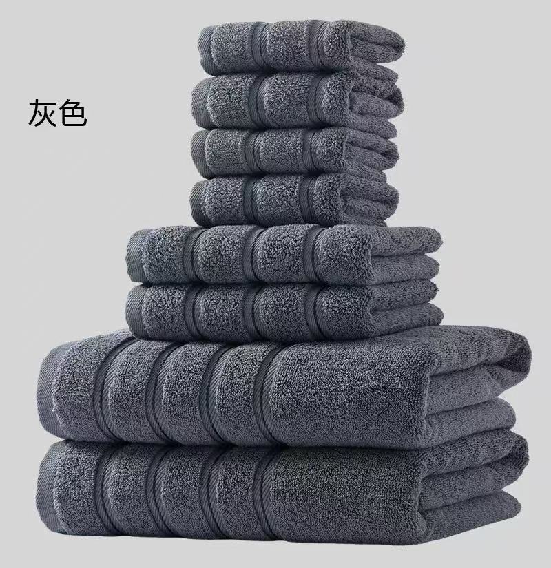 純棉毛巾浴巾方巾八件套套裝
