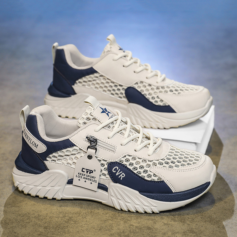Men's 2026 Summer Breathable Mesh Shoes, Hollow Sports Shoes, Lightweight Soft-Soled Running Shoes, Non-Slip Casual Dad Shoes, Trendy