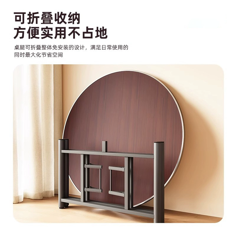 M & стол из цельного дерева Круглый стол Складные полки обеденный стол стул обеденный стол Складной обеденный стол из нержавеющей стали край для 12 человек