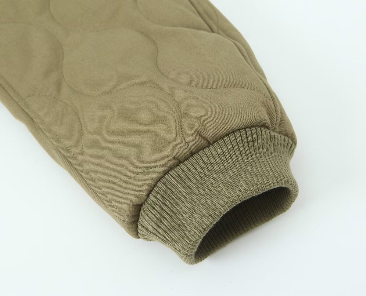 Damska kurtka z bawełny pilotka jesień/zima 2024 modna, luźna, sprana_voghion.com