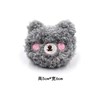 Doll, brooch, plush face blush, cartoon cute pin for elementary school students, new collection, with little bears, handmade