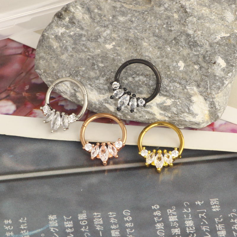 Labret piercing jewelry detail image