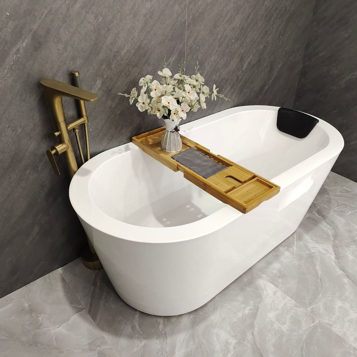Bañera acrílica Aonjingjie Foshan para uso doméstico, apartamento pequeño, independiente, para adultos, sin juntas, integrada, de ocio, para casa de huéspedes, hotel image 7