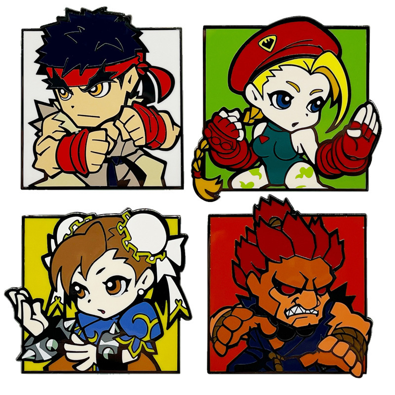 Street Fighter Street Fighter brooch Japanese fighting game Longhao ghost Chunli Jiami badge