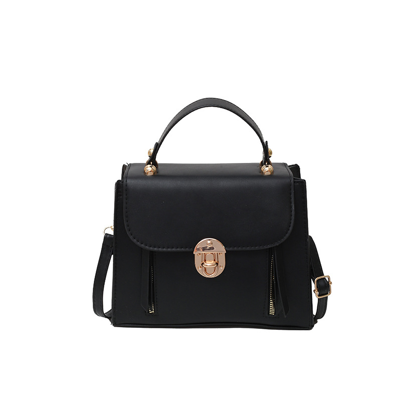 Moda, atmósfera, bolso de hombro simple, primavera 2025, nuevo estilo, bolso de mensajero para mujer, bolso cuadrado con cerradura de personalidad retro, marea