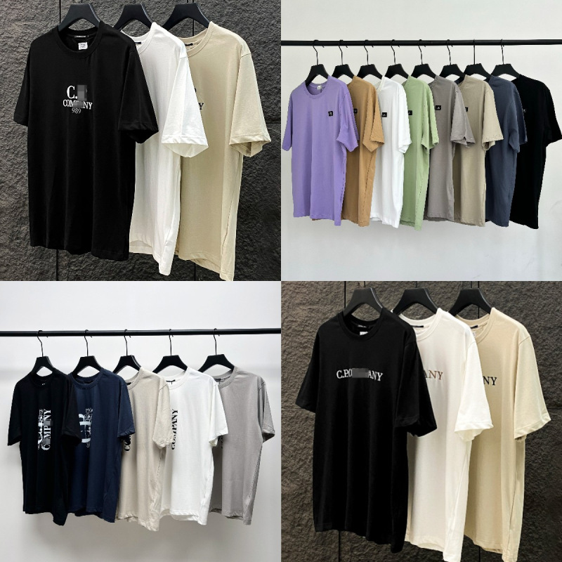 CP foreign trade men's fashion brand cotton embroidery casual round neck short sleeve T-shirt handsome simple leisure outdoor sports CP foreign trade men's fashion brand cotton embroidery casual round neck short sleeve T-shirt handsome simple leisure outdoor sports