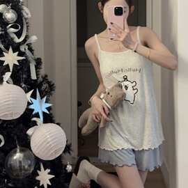莫代尔吊带女睡衣