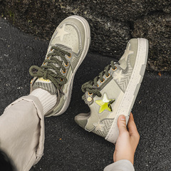 2023新款龍井星星板鞋男低幫小白鞋國潮小眾設計運動休閒男鞋X88