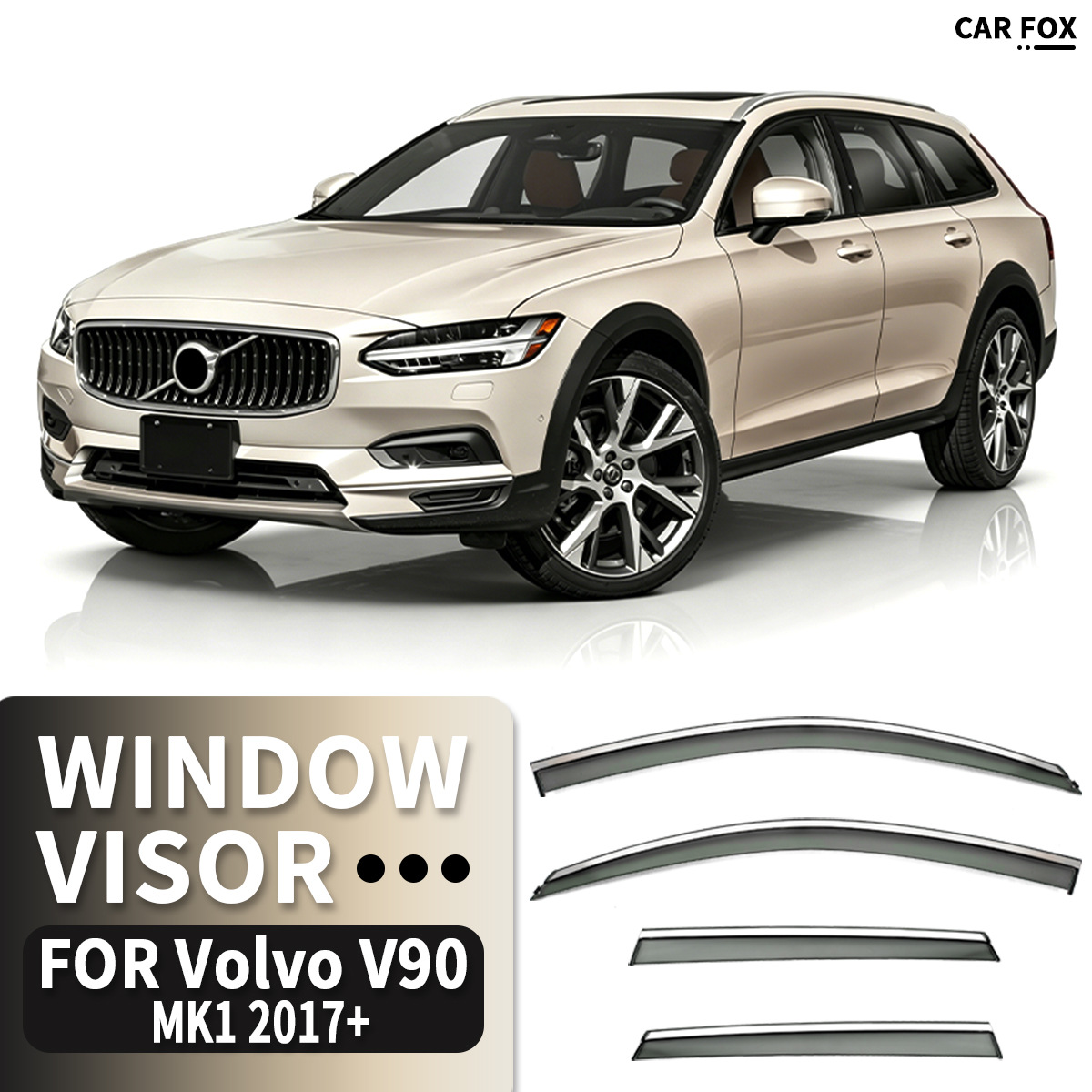 Suitable for VOLVO V90 rain and rain shield rearview mirror rain eyebrow VOLVO V90 Window visor