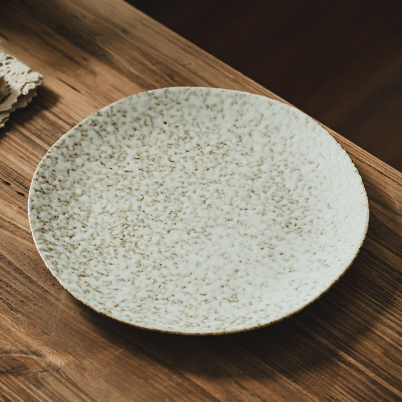 Plato de piedra retro para hacer viejos platos de cerámica al por mayor platos domésticos platos de platos de comedor platos de ensalada platos