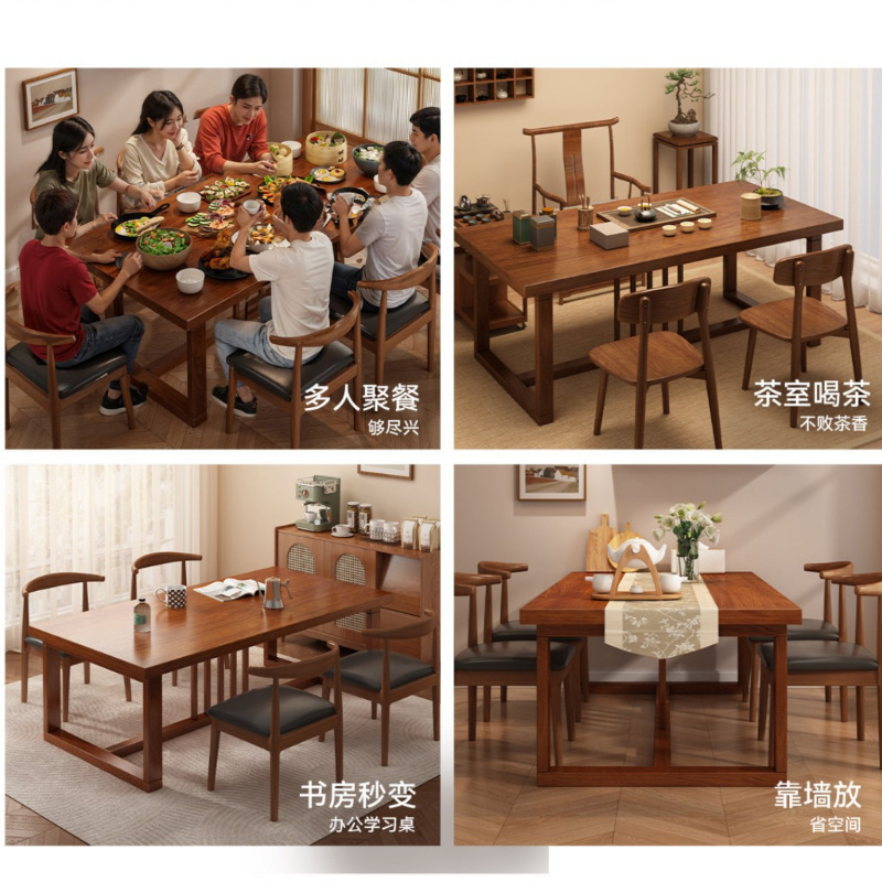 Mesa de comedor y sillas de sala de estar, comedor, dormitorio, mesa de comedor, mesa de té en una casa, simple y multifuncional, mesa cuadrada moderna.