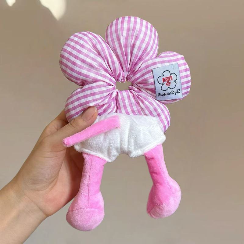 可爱西瓜格纹花朵海绵大肠发圈女丸子头绳甜美少女心扎头发绳发饰|undefined