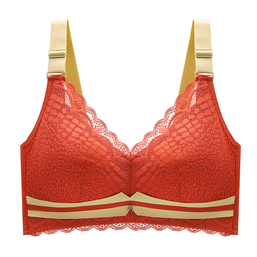 Manufacturer's large size latex Bra without underwire, shaping women's large breasts to appear smaller, strapless Bra to lift breasts, thin model full cup lace Bra