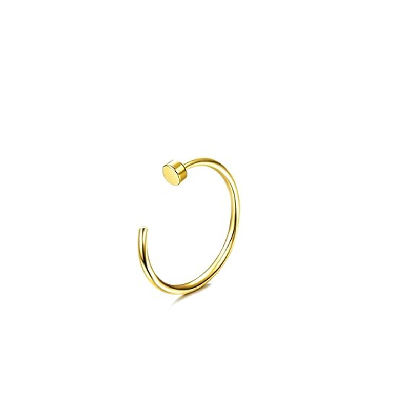Cross-Border Stainless Steel Stud Gold Basic Ring Nose Clip Small Star Butterfly Fashion Piercing Jewelry Wholesale_voghion.com