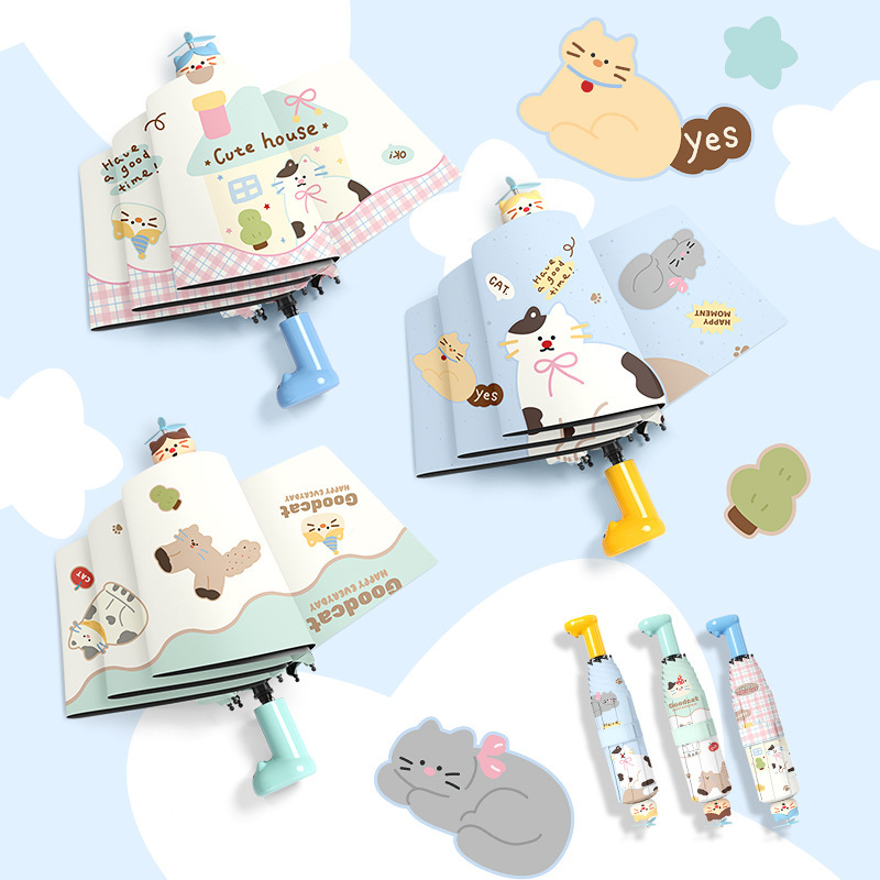 Bulk Wholesale Cartoon Manual Folding Umbrellas for Girls, High Aesthetic Value, Cute, Dual-Use for Sun and Rain, Customizable for Students Bulk Wholesale Cartoon Manual Folding Umbrellas for Girls, High Aesthetic Value, Cute, Dual-Use for Sun and Rain, Customizable for Students