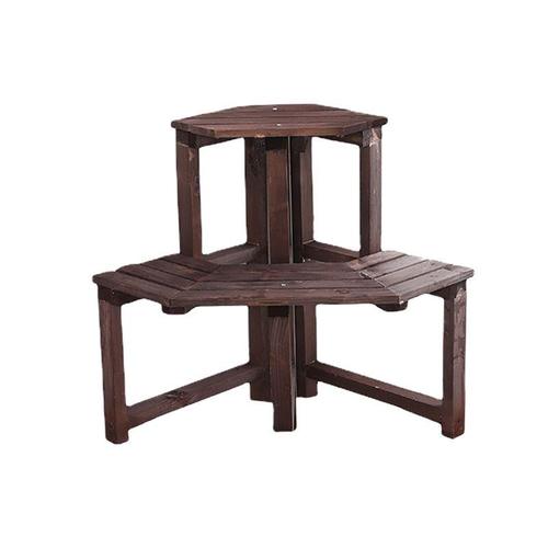 Indoor solid wood triangular flower stand bedroom corner wall corner stand balcony corner multi-layer living room right-angle succulent plant stand