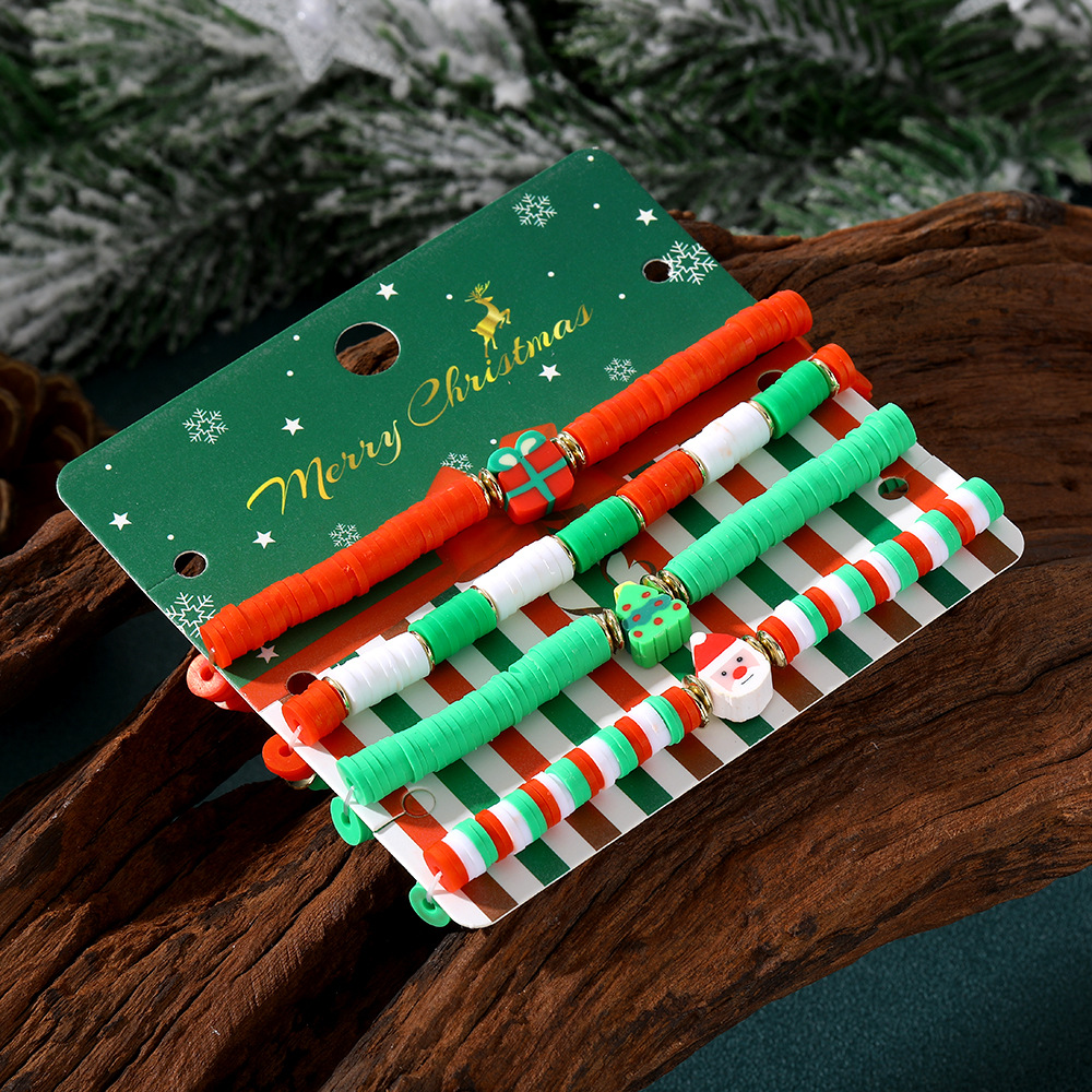 Kerst bedelarmband met rendier en kerstman voor dames_voghion.com