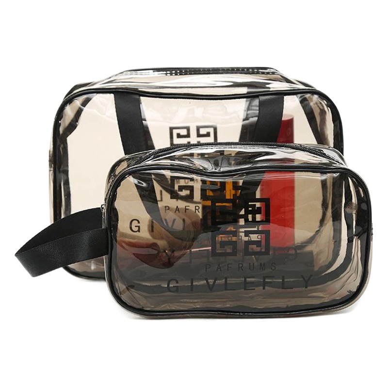 Bolsa de cosméticos transparente de gran capacidad de almacenamiento de viaje impermeable bolsa de lavado bolsa de cosméticos portátil Mujer Suministro Directo de Fábrica