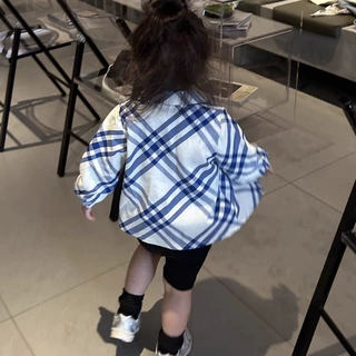 韩国童装儿童衬衫2026秋新款男童女童洋气格子长袖夏季薄外套ins