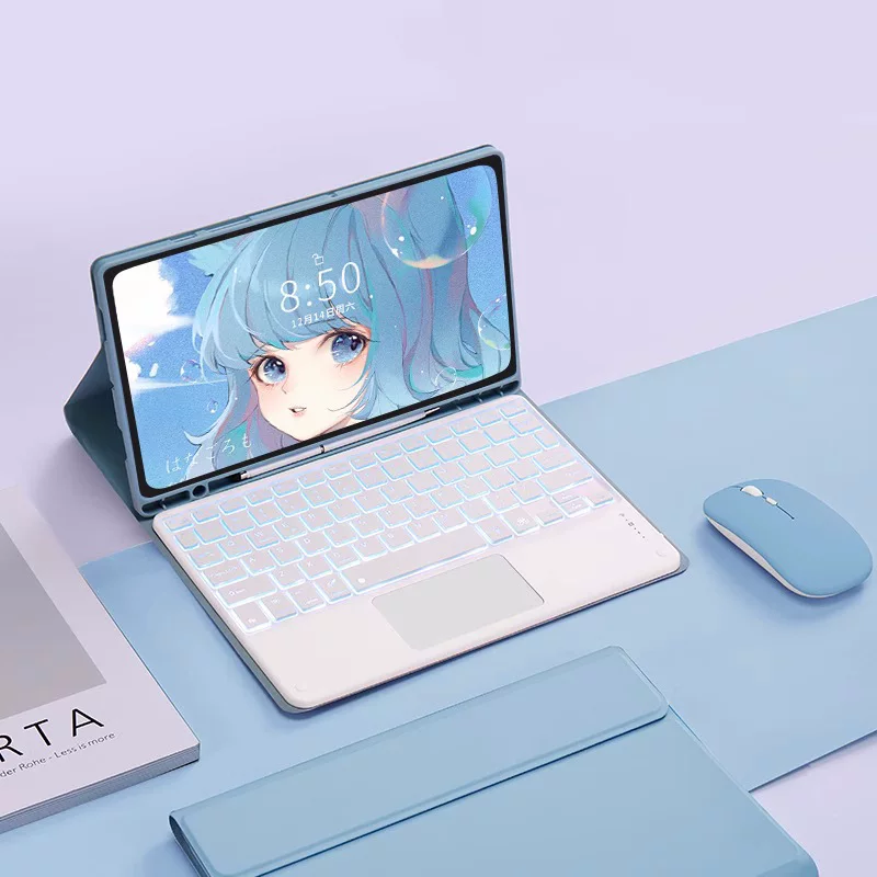 Подходит для iPad 11 2025, подсвечиваемая сенсорная клавиатура Wonderful Touch, Bluetooth-клавиатура, защитный чехол для iPad Air11, чехол 10.2