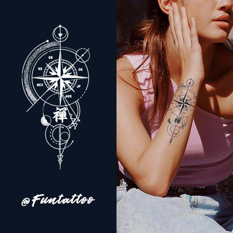 Juice Lasting Two-Week Tattoo Decal Arm Women's Dark Snake Big Wings Distinctive Waterproof Herbal Sticker Temporary Tattoo