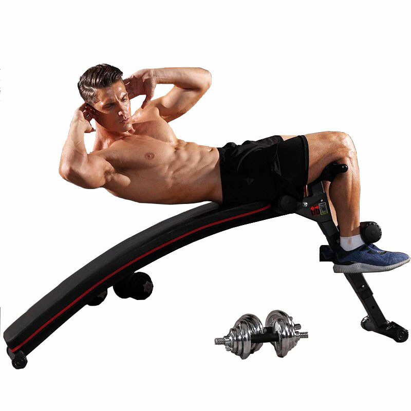 Tabla de abdominales ajustable del fabricante, equipo de fitness comercial para abdominales, tabla de abdominales para entrenamiento de abdominales.