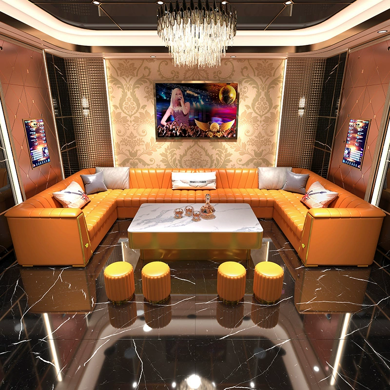 Прямые поставки с фабрики: стильный угловой столик для ночного клуба, бара, вечеринок, доступный роскошный кофейный столик для ночного клуба, комбинация диванов для KTV.