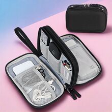 数据线收纳包双层分类分区设计防压保护充电头商务办公必备收纳包