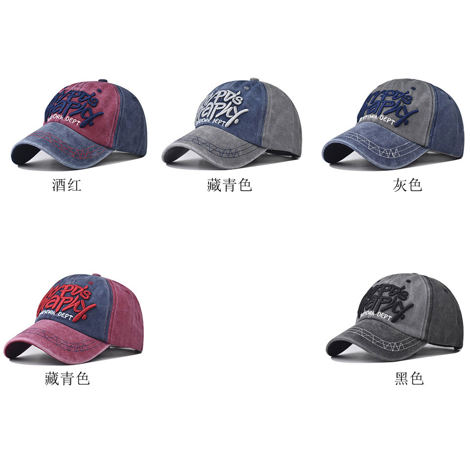 Lavados transfronterizos para hacer viejos NYPD graphy gran gorra de béisbol bordado de moda universal para hombres y mujeres cuatro estaciones gorra de lengua de pato