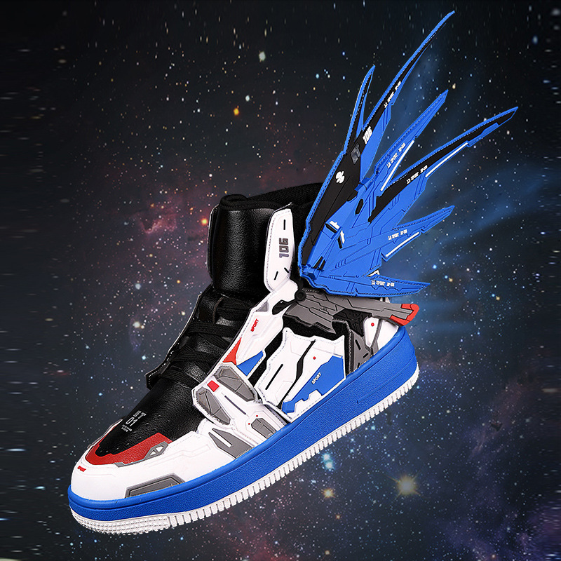 Free Gundam Limited Edition aj High-top Board Shoes Couple Men's Basketball Shoes Casual Sports Shoes Fashion Trendy Shoes