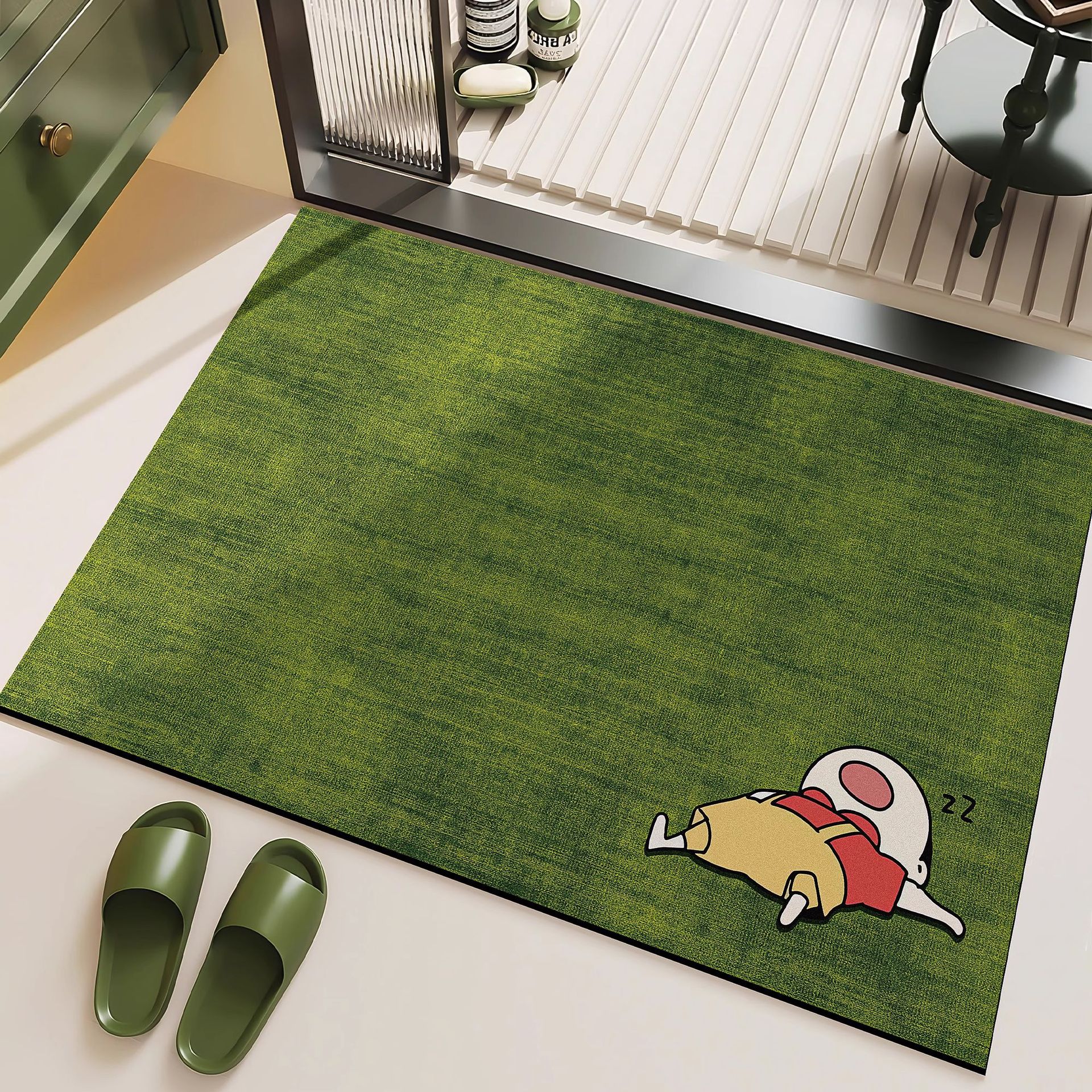Alfombrilla absorbente de baño Alfombrilla para el hogar del baño Alfombrilla antideslizante de secado rápido del inodoro del barro de diatomeas animal de dibujos animados